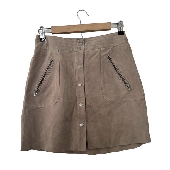 Blank NYC 100% Suede Light Beige Skirt NWT - Picture 1 of 8